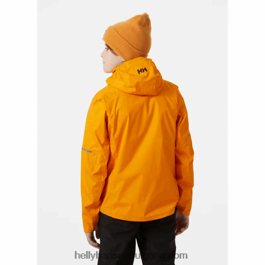 деца юношеско яке за дъжд 80V22D2428 теракота/смърч Helly-Hansen