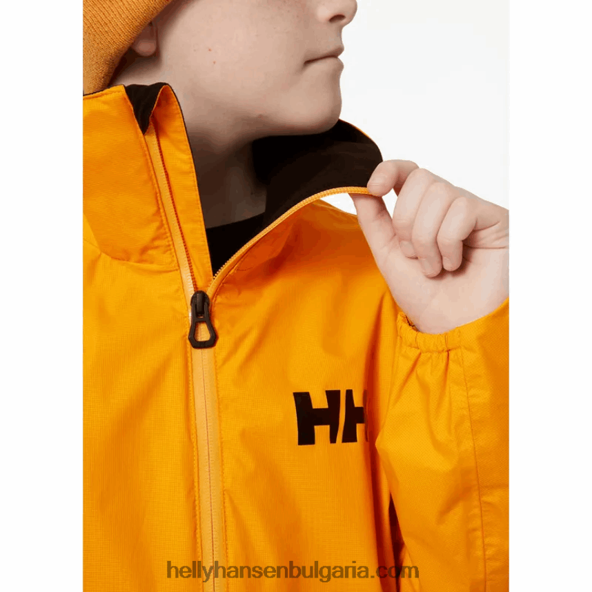 деца юношеско яке за дъжд 80V22D2428 теракота/смърч Helly-Hansen