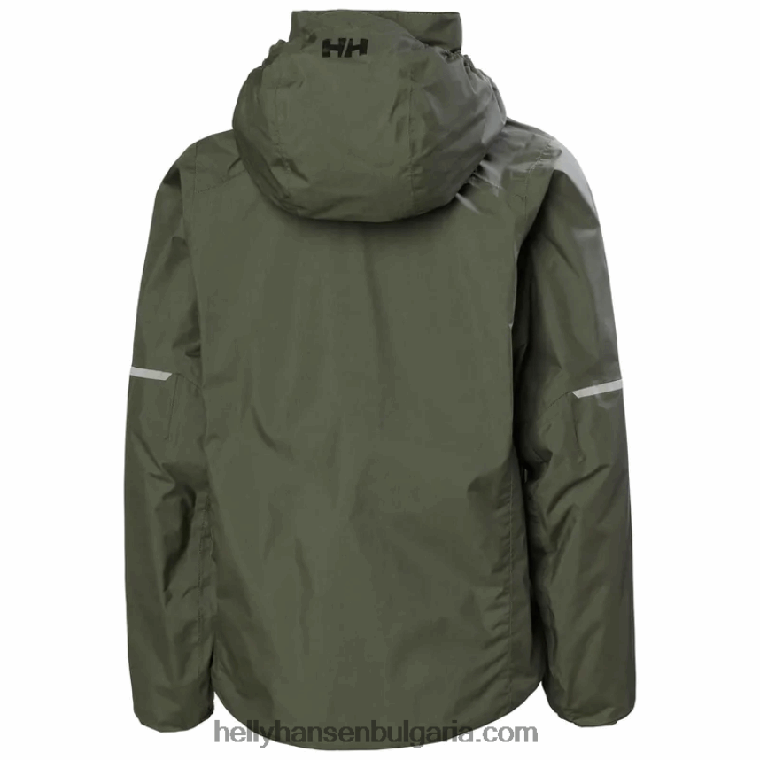 деца юношеско яке за дъжд 80V22D2429 теракота/смърч Helly-Hansen