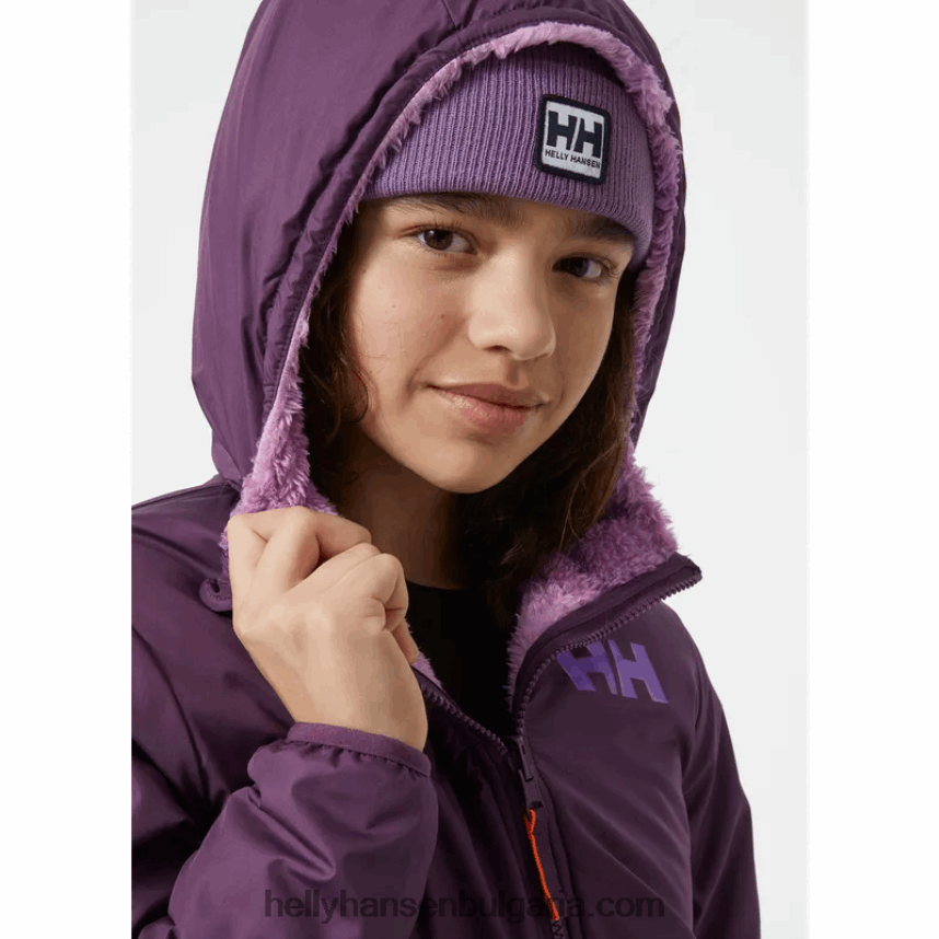 деца реверсивно яке за юноши 80V22D2431 морошка/гора близо Helly-Hansen