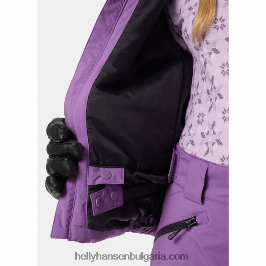 деца ски яке за бижута за юноши 80V22D2436 помощна програма gre/black Helly-Hansen