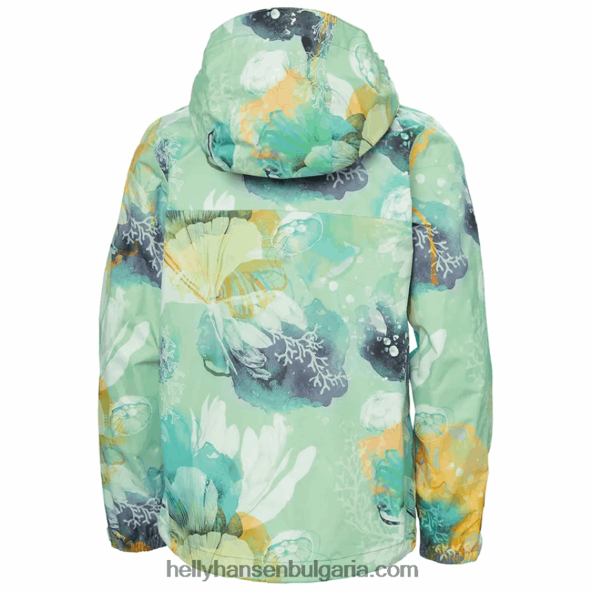 деца юношеско яке 80V22D2568 прасковено ехо/остро зелено Helly-Hansen