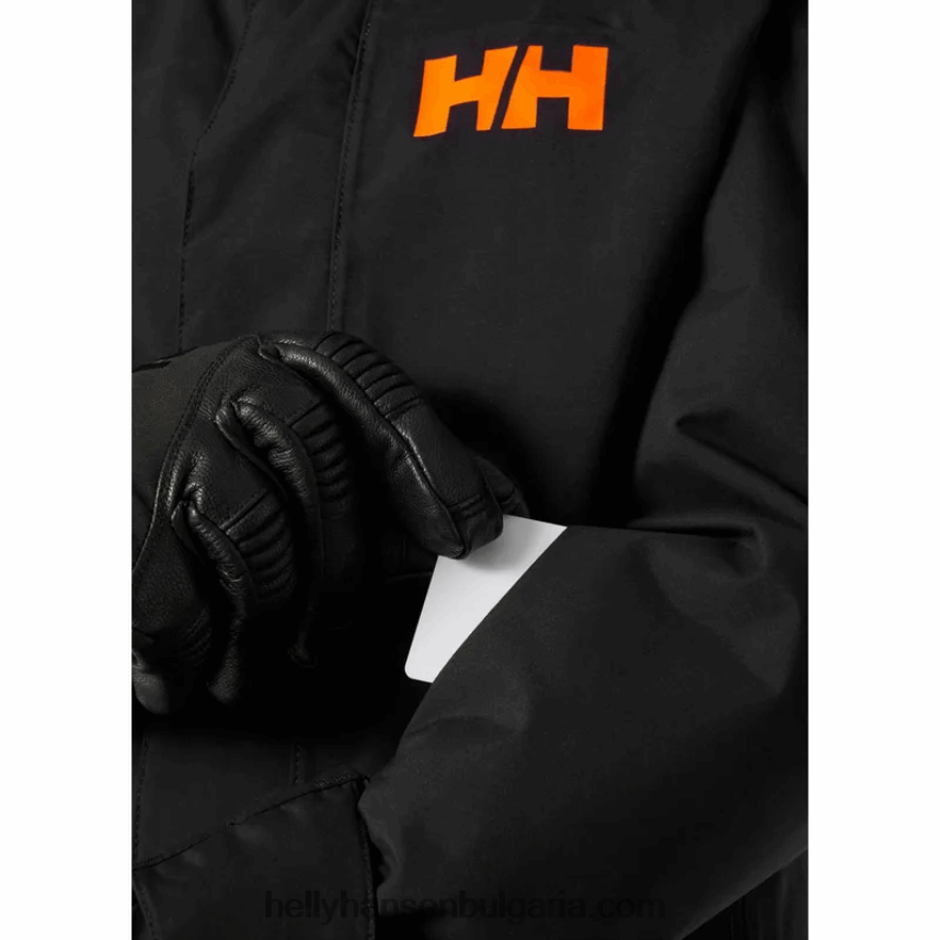 деца ски яке за юноши 80V22D2750 смачкана гра/синя мъгла Helly-Hansen