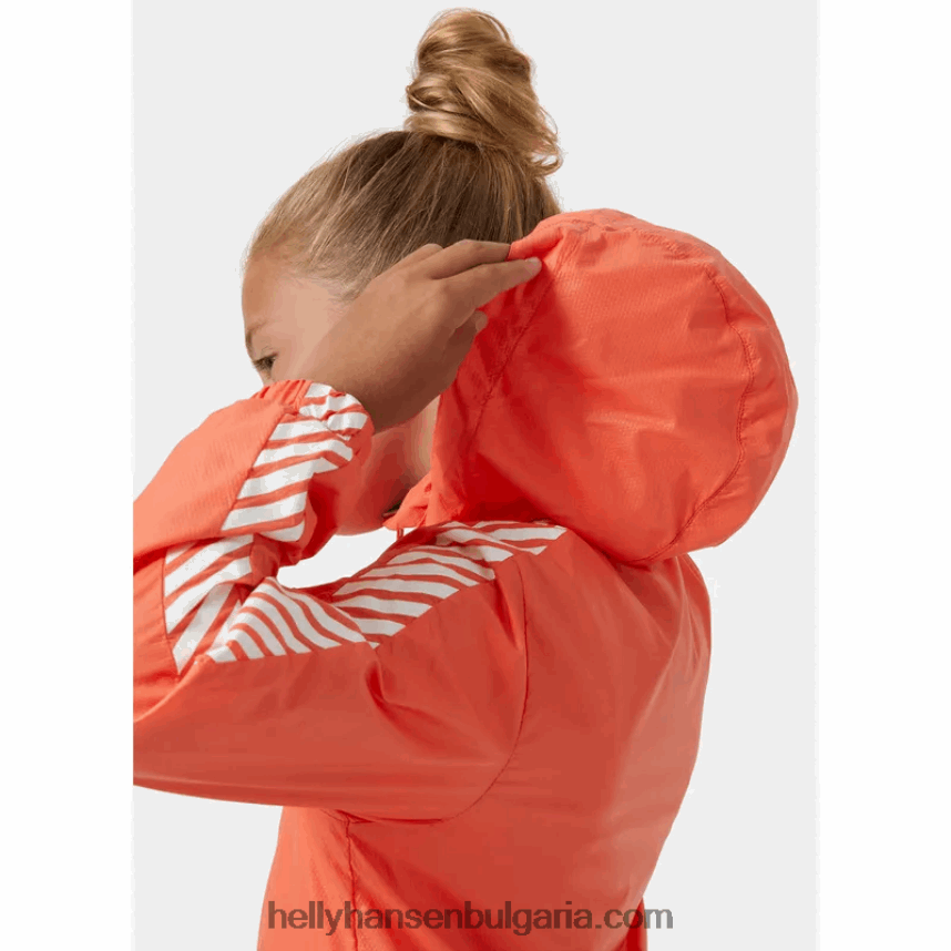 деца юношеско райе яке за вятър 80V22D2810 сладък лайм Helly-Hansen