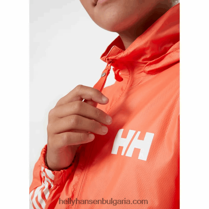 деца юношеско райе яке за вятър 80V22D2810 сладък лайм Helly-Hansen