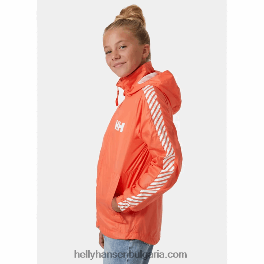 деца юношеско райе яке за вятър 80V22D2810 сладък лайм Helly-Hansen