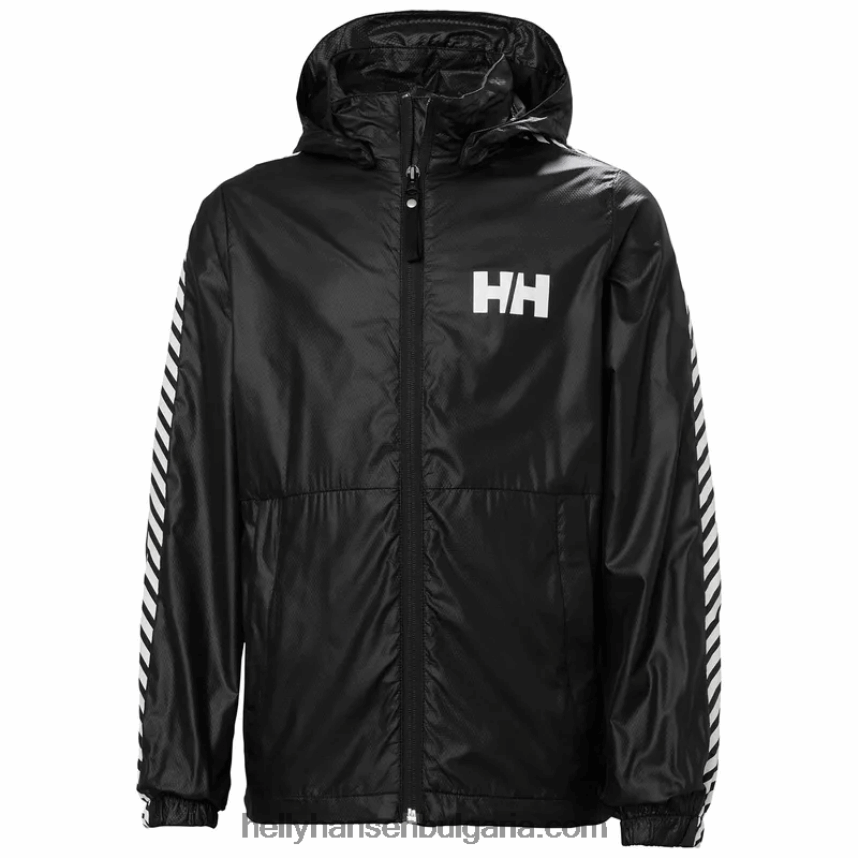 деца юношеско райе яке за вятър 80V22D2811 сладък лайм/горещ корал Helly-Hansen