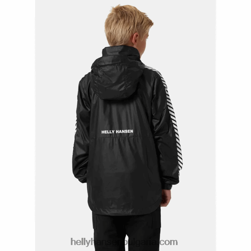 деца юношеско райе яке за вятър 80V22D2811 сладък лайм/горещ корал Helly-Hansen