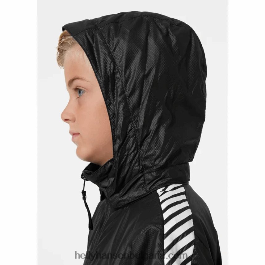 деца юношеско райе яке за вятър 80V22D2811 сладък лайм/горещ корал Helly-Hansen