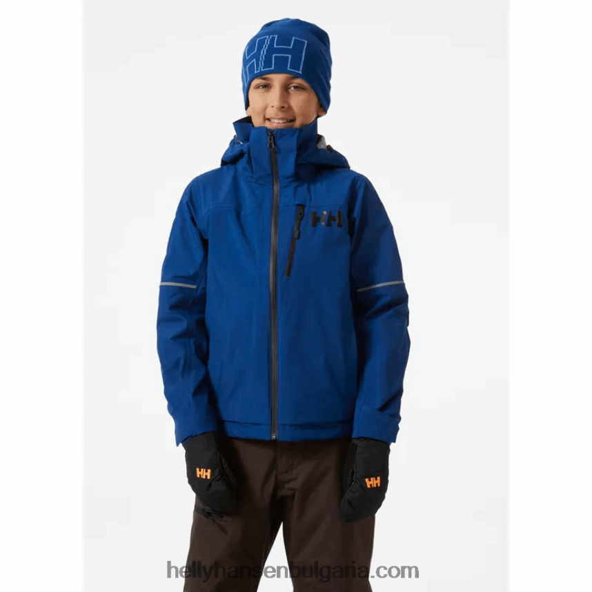 деца юношески елементи трислойно ски яке 80V22D2814 черен Helly-Hansen
