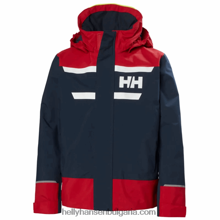деца яке за ветроходство Salt Port 2.0 за юноши 80V22D2560 бяло/абанос Helly-Hansen