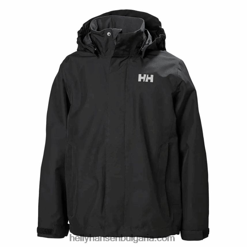 деца яке за дъжд седем j за юноши 80V22D2813 черен Helly-Hansen