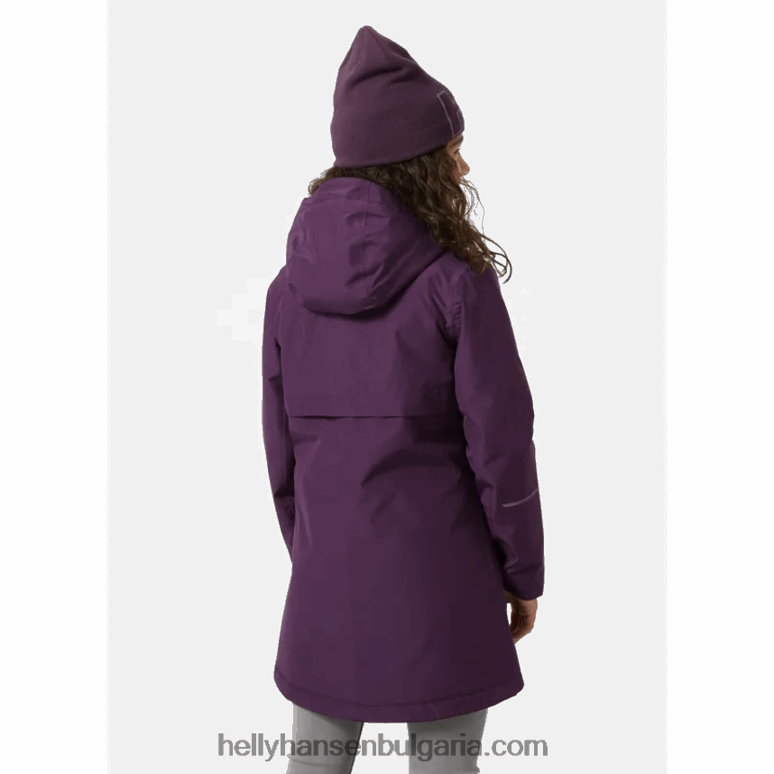 деца юношески изолиран дъждобран lisburn 80V22D2751 синя мъгла/черно Helly-Hansen