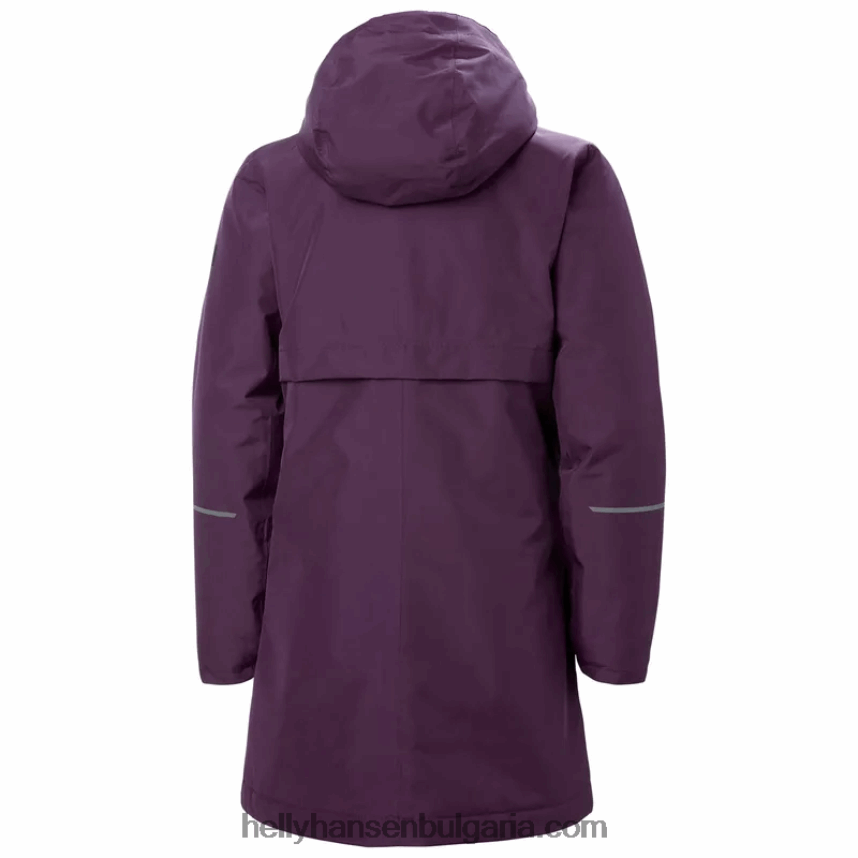 деца юношески изолиран дъждобран lisburn 80V22D2751 синя мъгла/черно Helly-Hansen