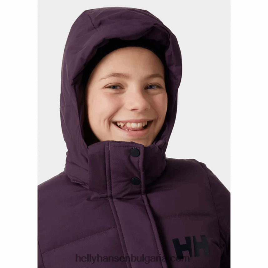 деца зимна парка luca puffy за юноши 80V22D2400 дълбок фиорд Helly-Hansen