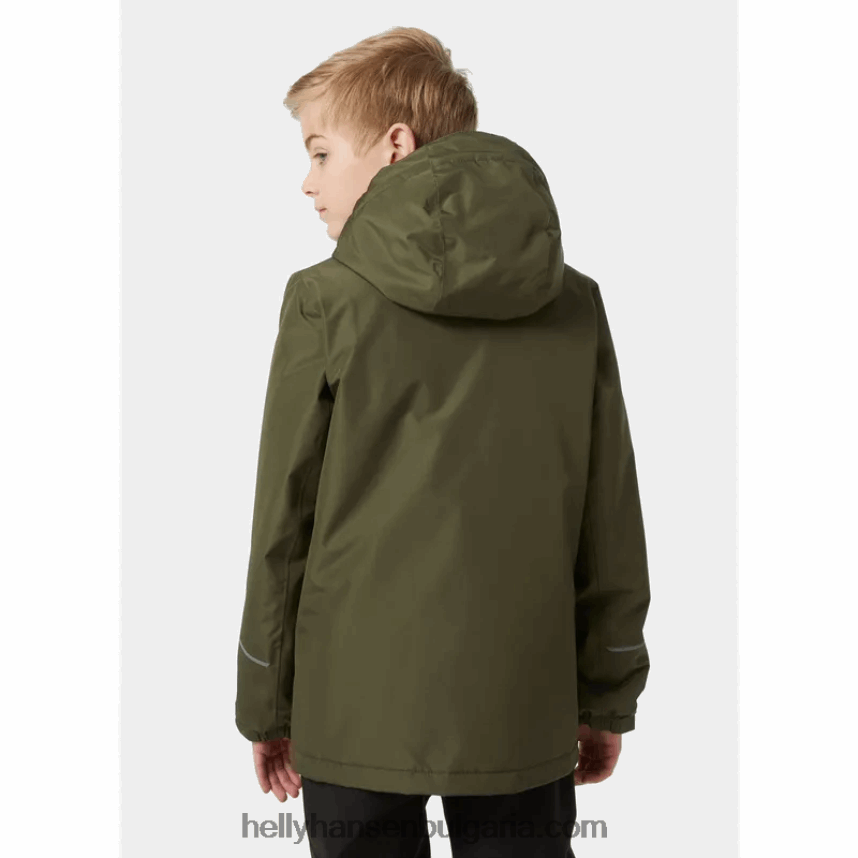 деца изолирано яке за дъжд vika за юноши 80V22D2770 черно/морско синьо Helly-Hansen