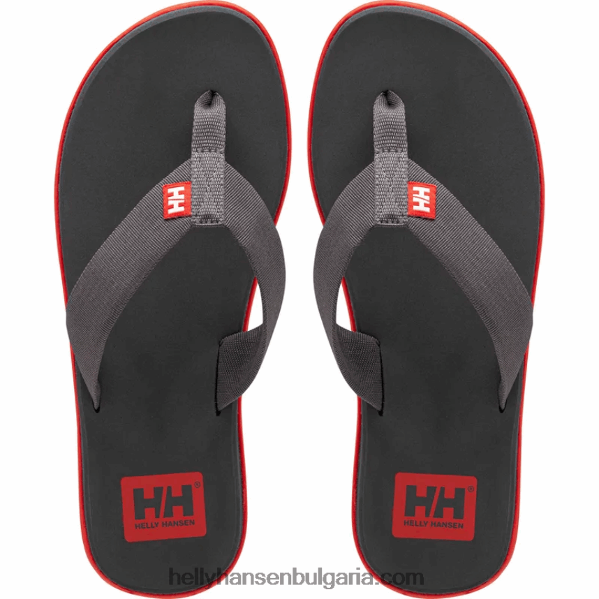 мъже мъжки сандали с лого 80V22D1208 черно/ebo Helly-Hansen