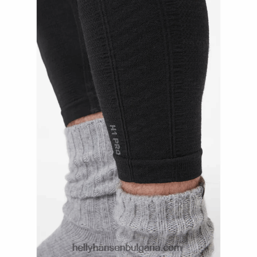 мъже мъжки h1 pro lifa безшевни панталони с основен слой 80V22D1053 черен Helly-Hansen