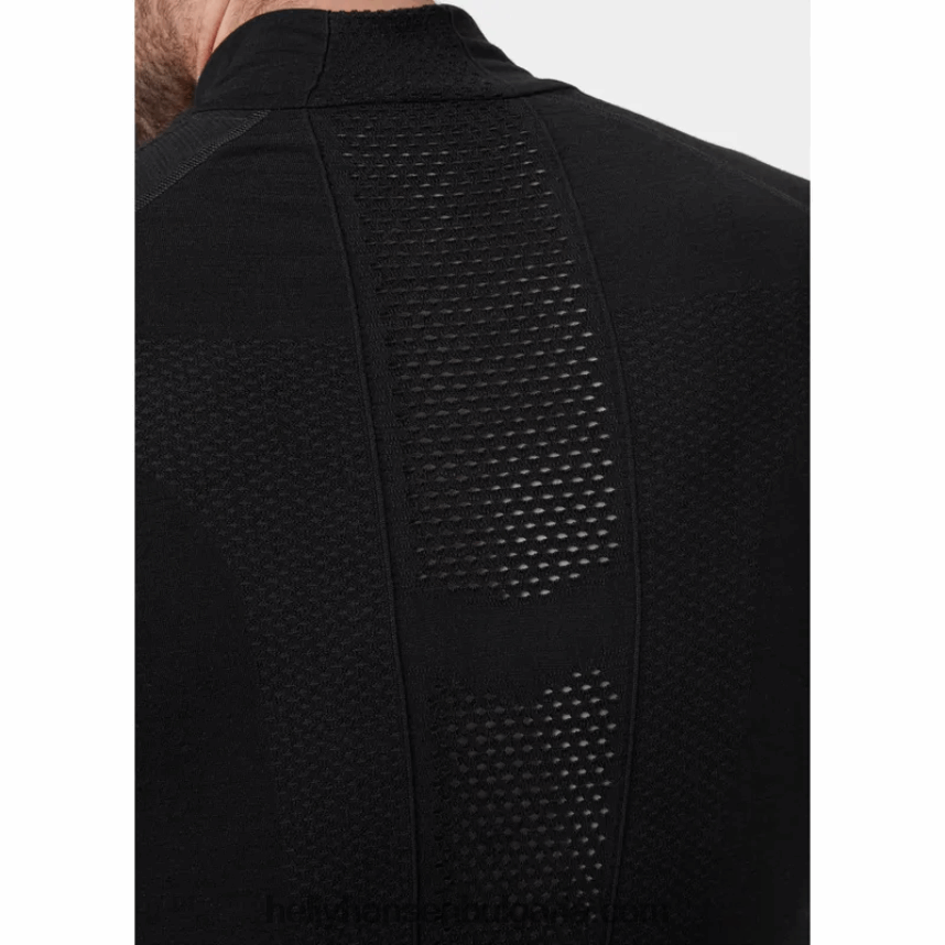 мъже мъжки h1 pro lifa безшевен основен слой с половин цип 80V22D1058 черен Helly-Hansen