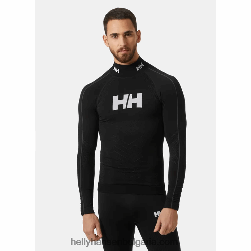 мъже унисекс h1 pro lifa безшевно горнище за ски състезания 80V22D1059 черен Helly-Hansen