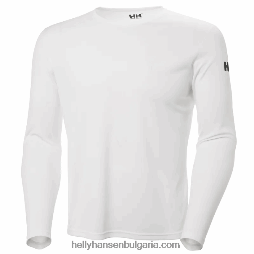 мъже мъжка тениска hh crew с дълъг ръкав 80V22D1028 светло сив Helly-Hansen