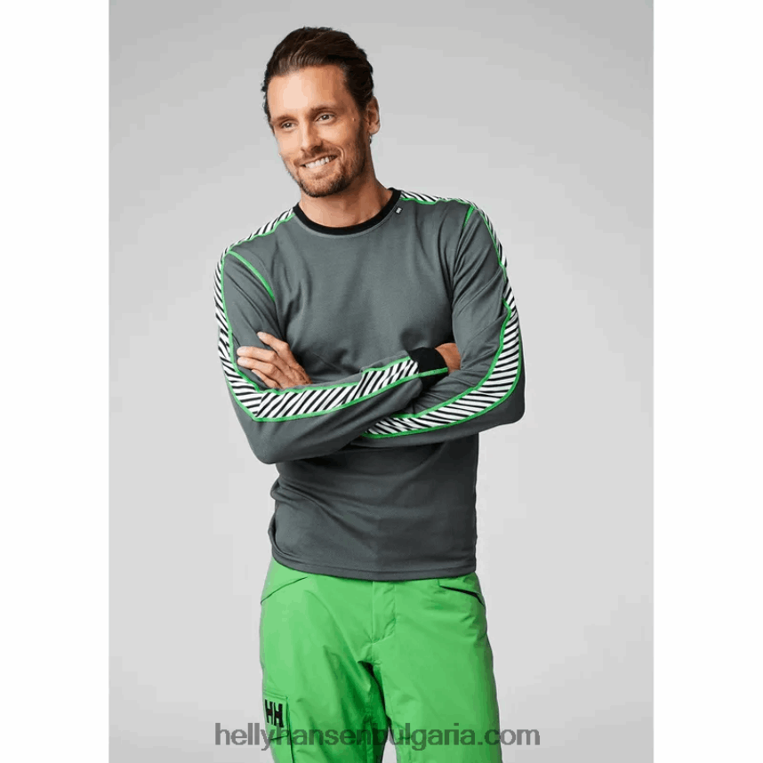 мъже мъжки hh lifa райе с дълъг ръкав основен слой на екипажа 80V22D1045 военноморски флот Helly-Hansen