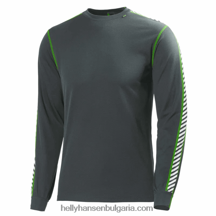 мъже мъжки hh lifa райе с дълъг ръкав основен слой на екипажа 80V22D1047 бяло Helly-Hansen