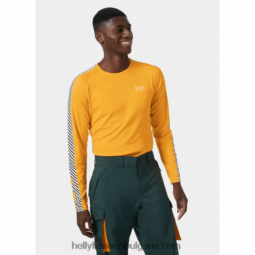 мъже Мъжки базов слой на екипажа с активна ивица lifa 80V22D1036 военноморски флот Helly-Hansen
