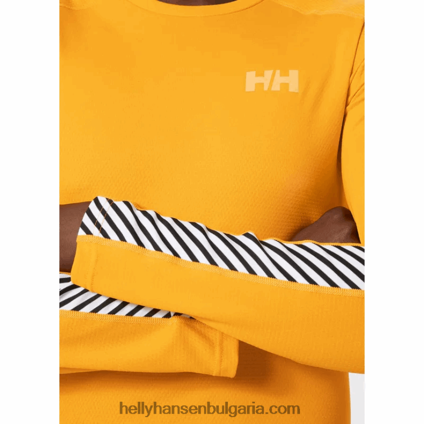 мъже Мъжки базов слой на екипажа с активна ивица lifa 80V22D1036 военноморски флот Helly-Hansen