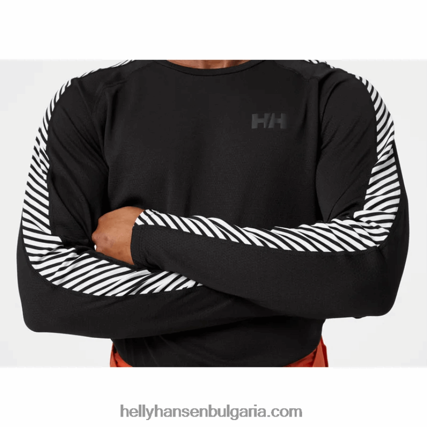 мъже Мъжки базов слой на екипажа с активна ивица lifa 80V22D1038 червен Helly-Hansen