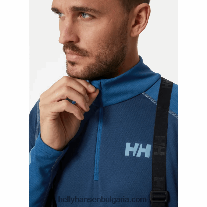 мъже lifa активен основен слой с половин цип 80V22D1048 военноморски флот Helly-Hansen