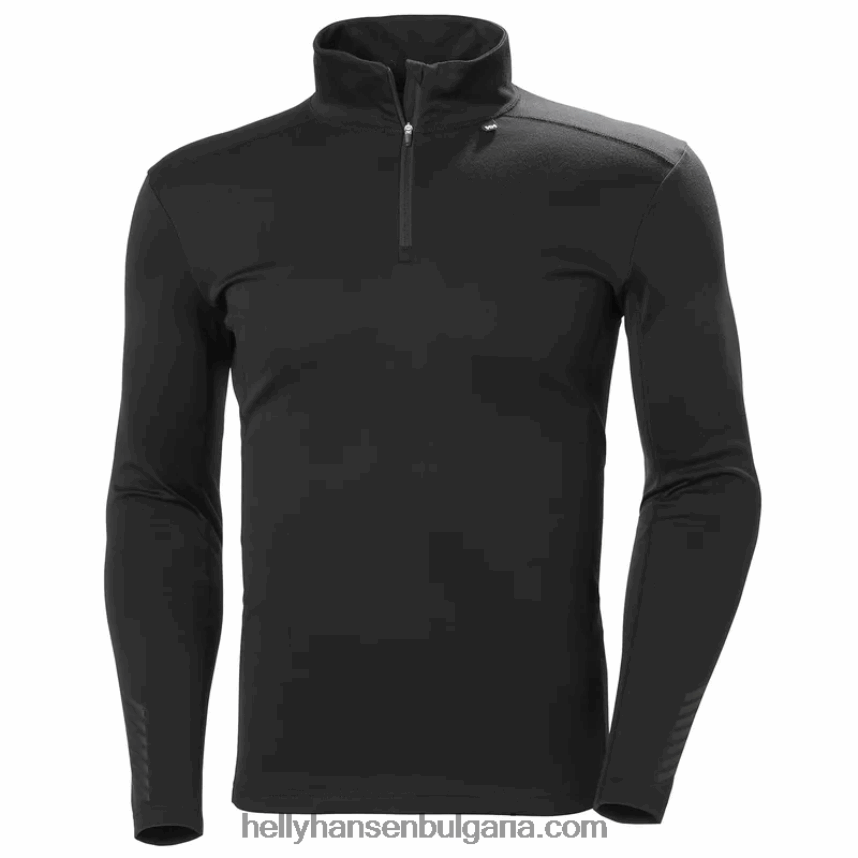 мъже мъжки олекотен основен слой lifa max с половин цип 80V22D1063 черен Helly-Hansen