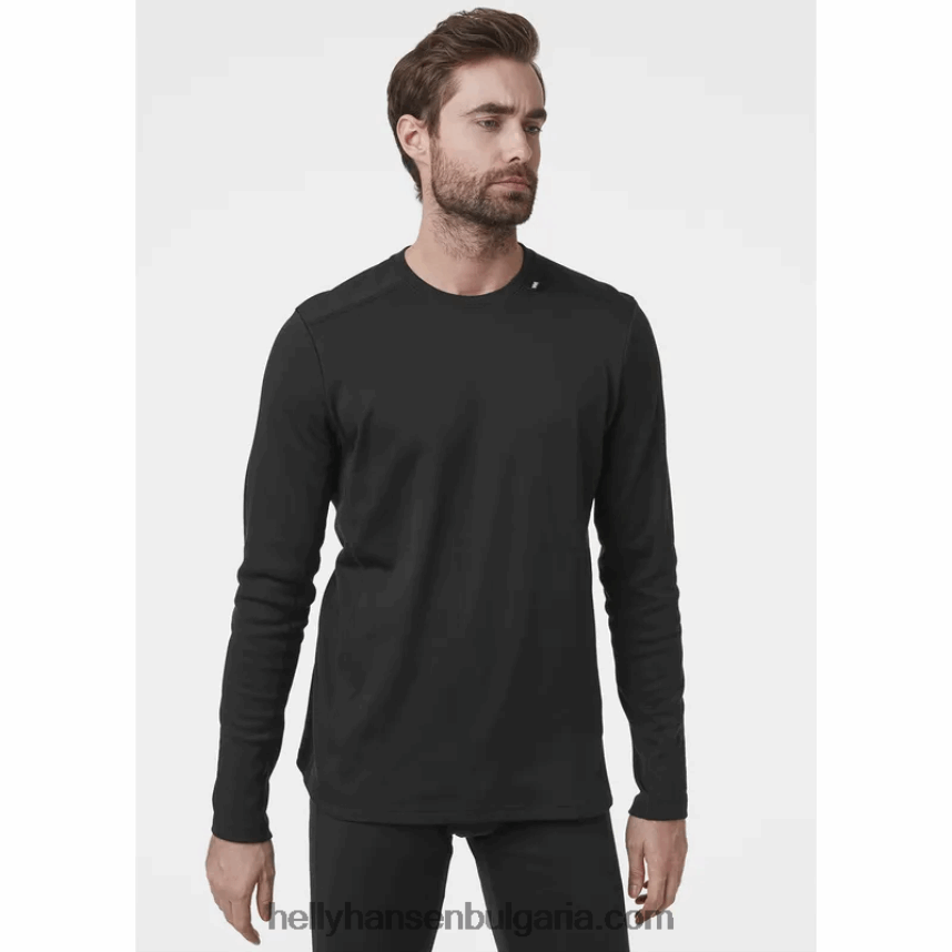 мъже мъжки базов слой lifa max crew 80V22D1052 черен Helly-Hansen