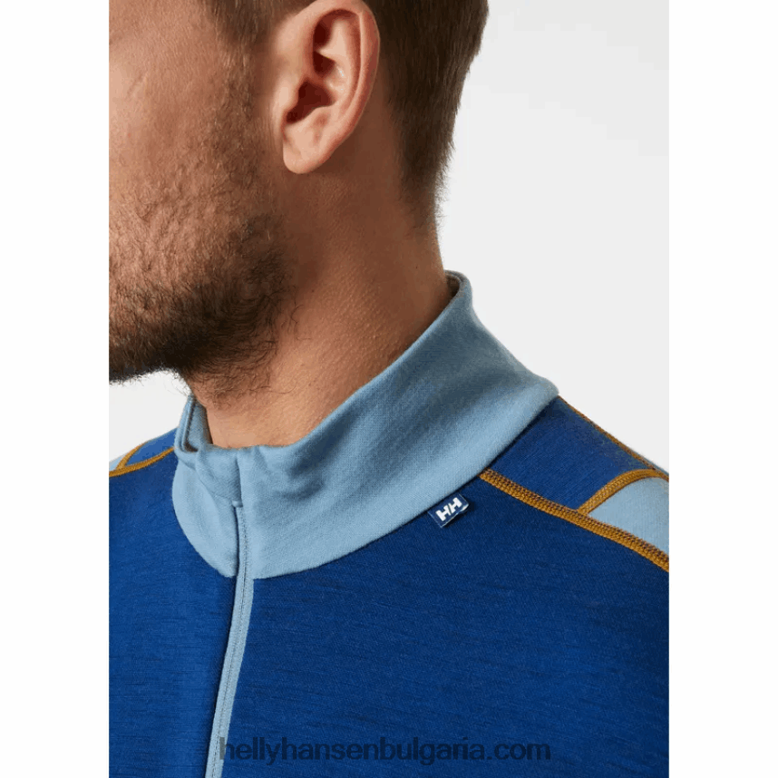 мъже мъжки лифа мериносови леки 2-в-1 основен слой с половин цип 80V22D1091 военноморски флот Helly-Hansen