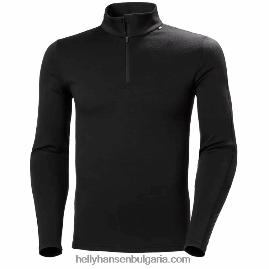 мъже мъжки лифа мериносови леки 2-в-1 основен слой с половин цип 80V22D1092 дълбок фиорд Helly-Hansen