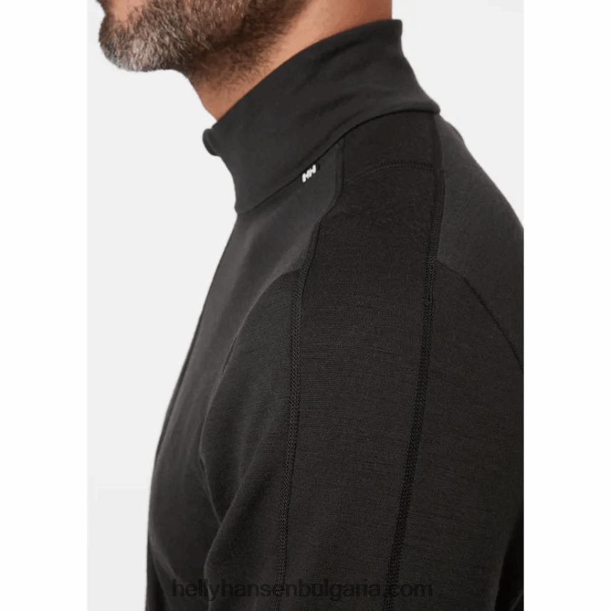 мъже мъжки лифа мериносови леки 2-в-1 основен слой с половин цип 80V22D1092 дълбок фиорд Helly-Hansen