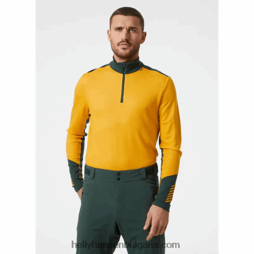 мъже мъжки лифа мериносов среден слой с половин цип основен слой 80V22D1083 военноморски флот Helly-Hansen