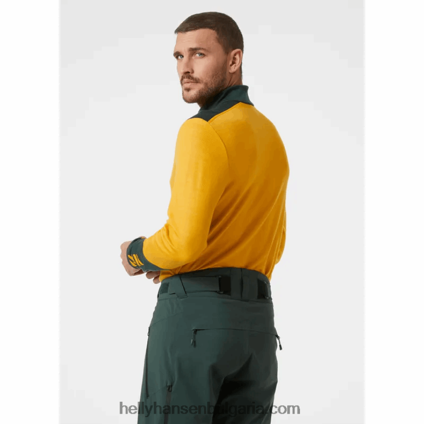 мъже мъжки лифа мериносов среден слой с половин цип основен слой 80V22D1083 военноморски флот Helly-Hansen