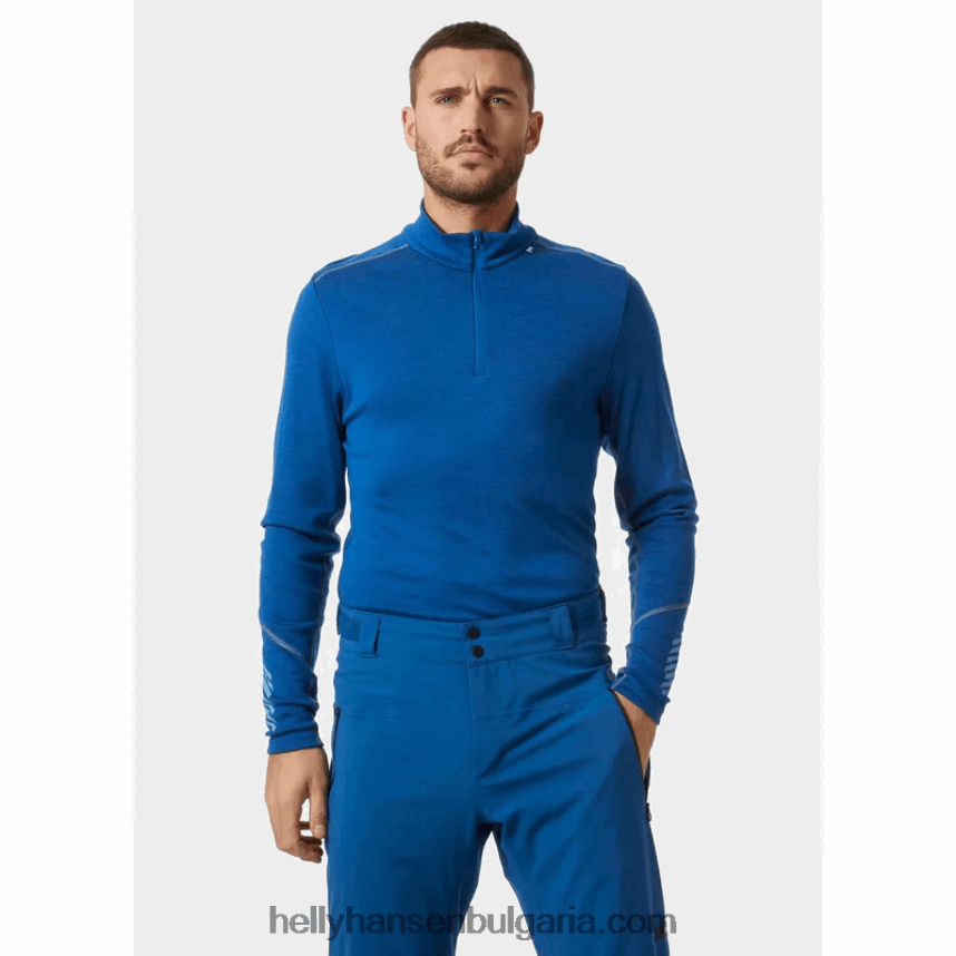 мъже мъжки лифа мериносов среден слой с половин цип основен слой 80V22D1084 морошка Helly-Hansen