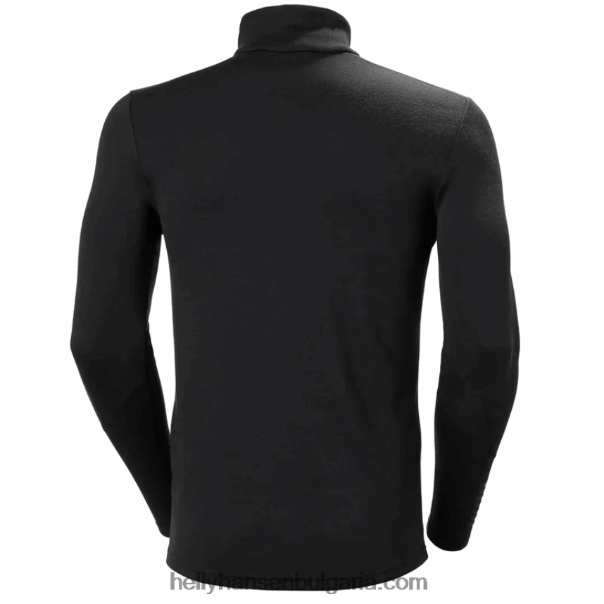 мъже мъжки лифа мериносов среден слой с половин цип основен слой 80V22D1085 дълбок фиорд Helly-Hansen