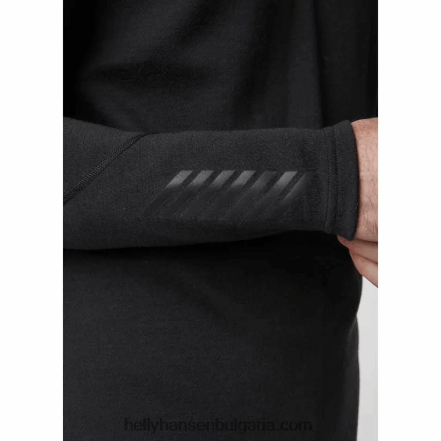 мъже мъжки лифа мериносов среден слой с половин цип основен слой 80V22D1085 дълбок фиорд Helly-Hansen