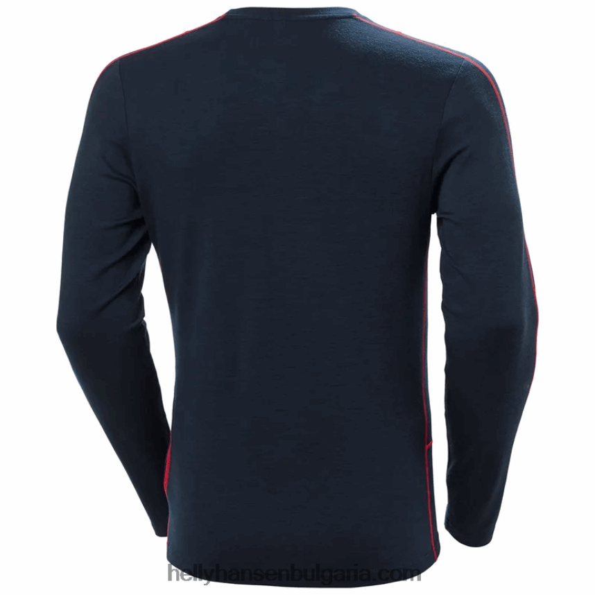мъже мъжки маратонки lifa merino lightweight crew 2-в-1 основен слой 80V22D1082 най-тъмен spr Helly-Hansen