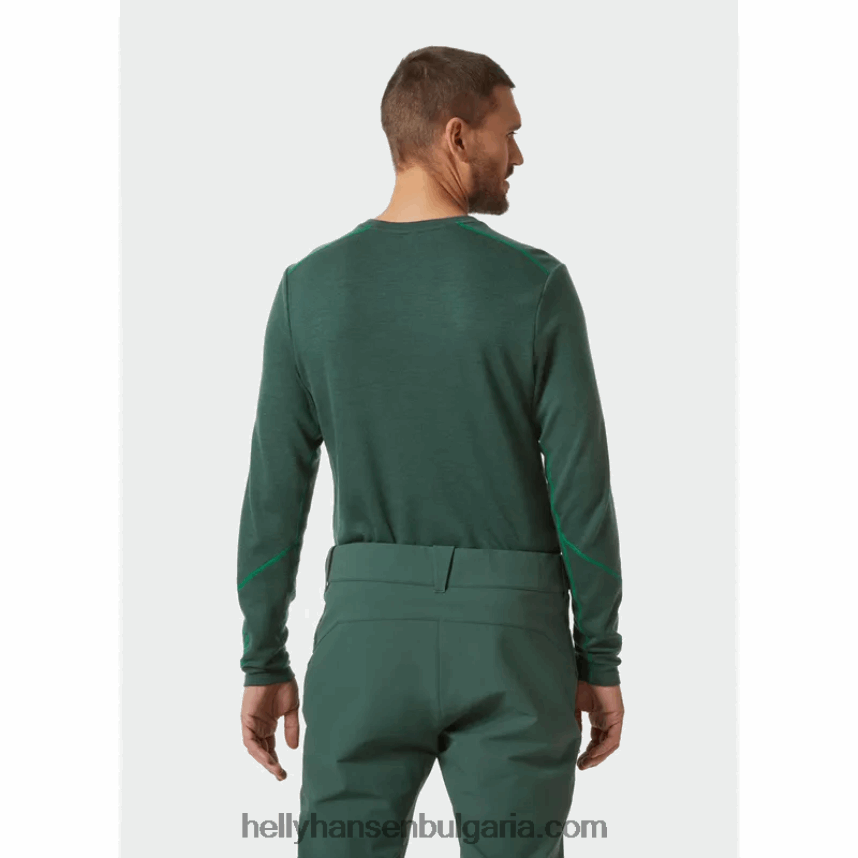 мъже Мъжки базов слой lifa merino midweight crew 80V22D1074 дълбок фиорд Helly-Hansen