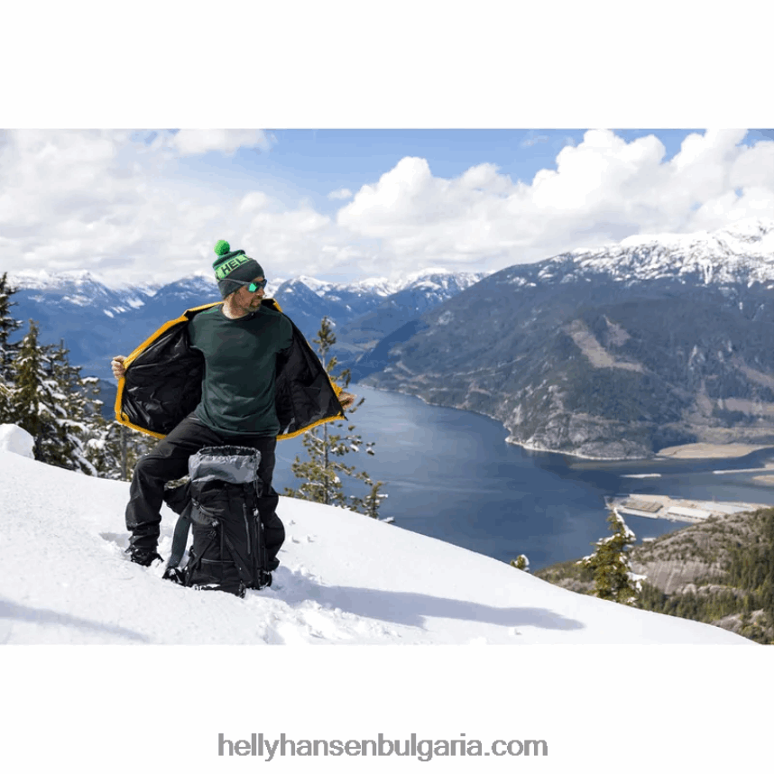 мъже Мъжки базов слой lifa merino midweight crew 80V22D1074 дълбок фиорд Helly-Hansen