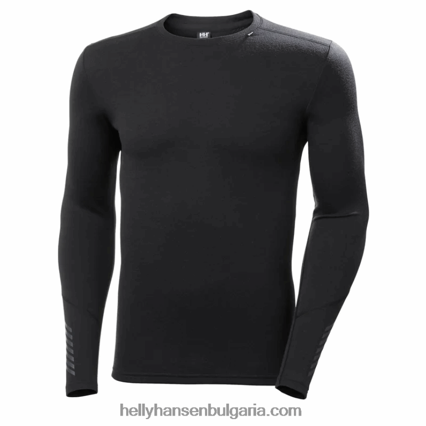 мъже Мъжки базов слой lifa merino midweight crew 80V22D1076 синя мъгла Helly-Hansen
