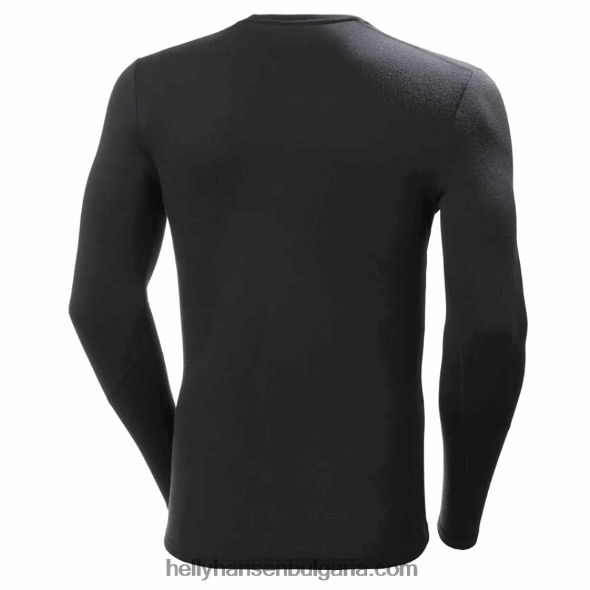 мъже Мъжки базов слой lifa merino midweight crew 80V22D1076 синя мъгла Helly-Hansen