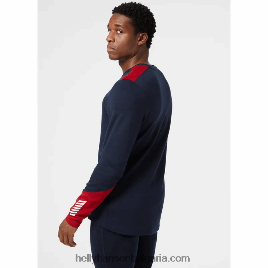 мъже Мъжки базов слой lifa merino midweight crew 80V22D1077 черен Helly-Hansen