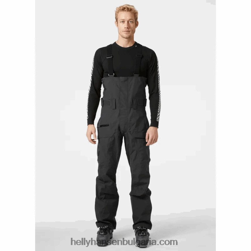 мъже мъжки панталон с лигавник за ски Sogn 80V22D600 най-тъмен spr Helly-Hansen