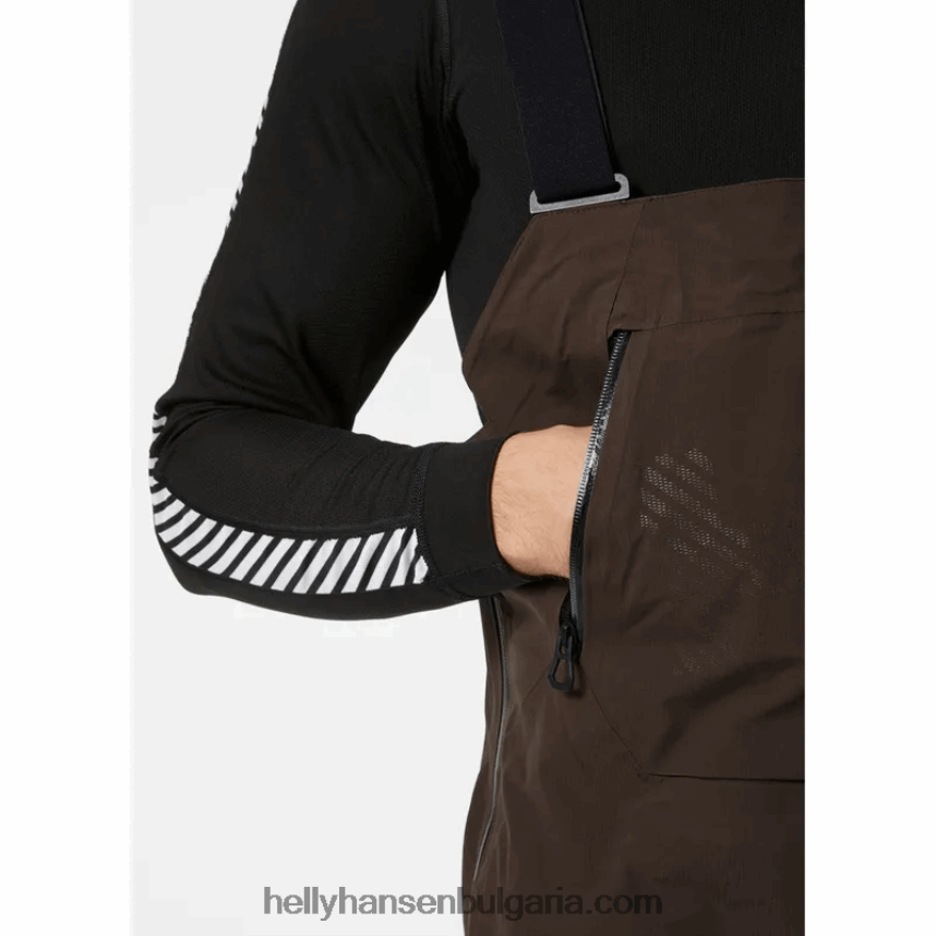 мъже мъжки ски панталони ridge infinity bib shell 80V22D601 черен Helly-Hansen