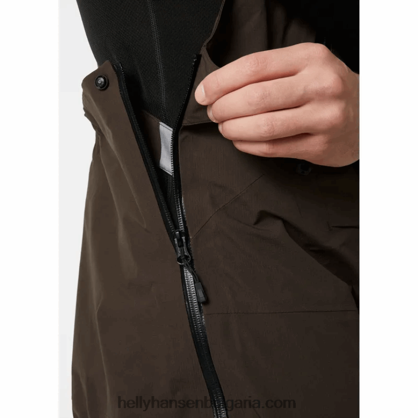 мъже мъжки ски панталони ridge infinity bib shell 80V22D601 черен Helly-Hansen